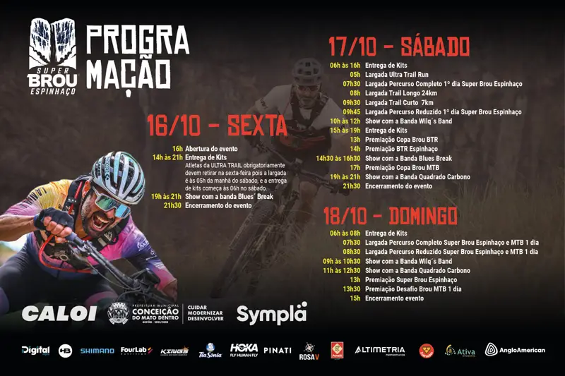 Programação oficial Super Brou 2026