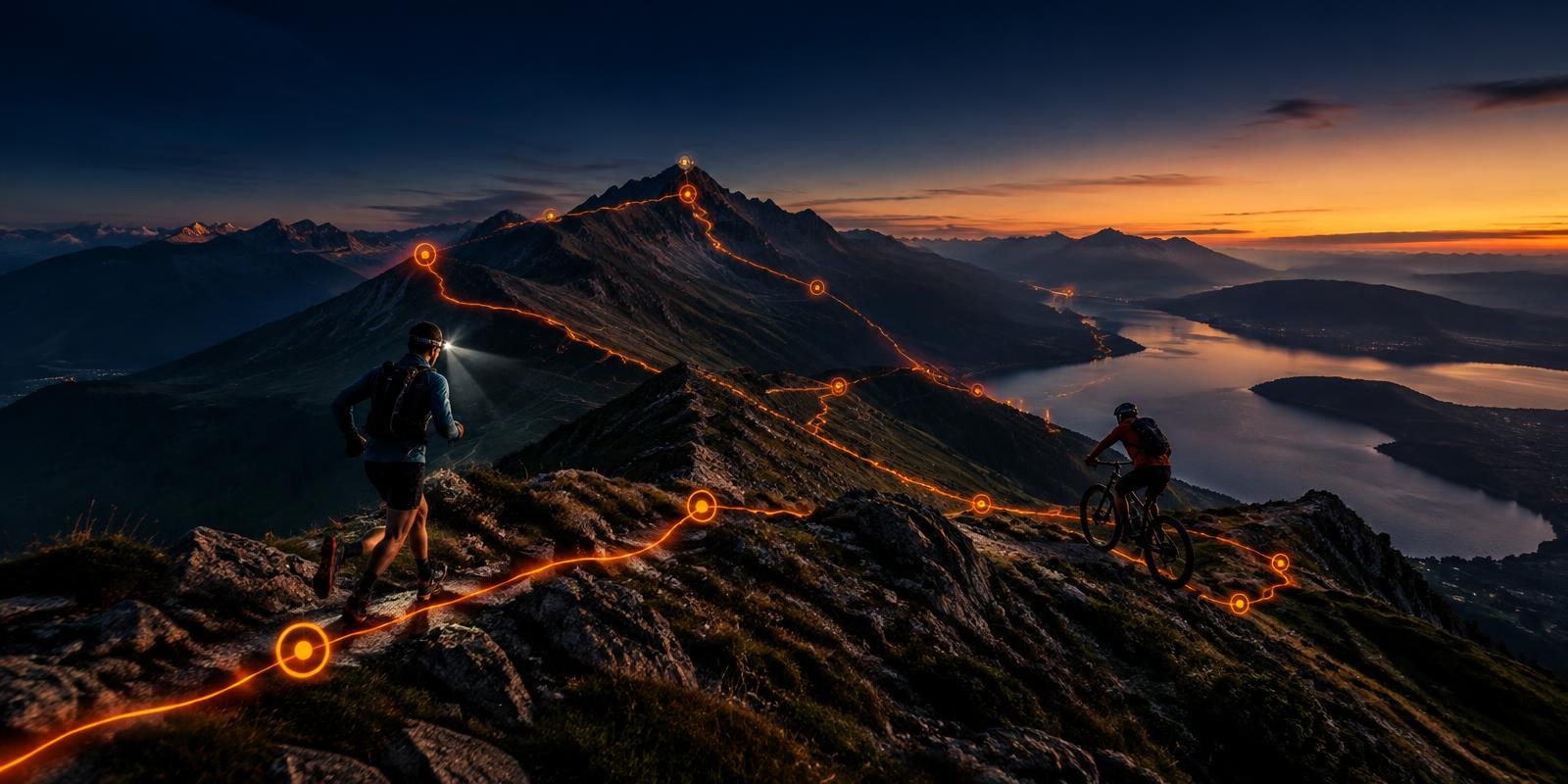 Trail y mountain bike con traza GPS